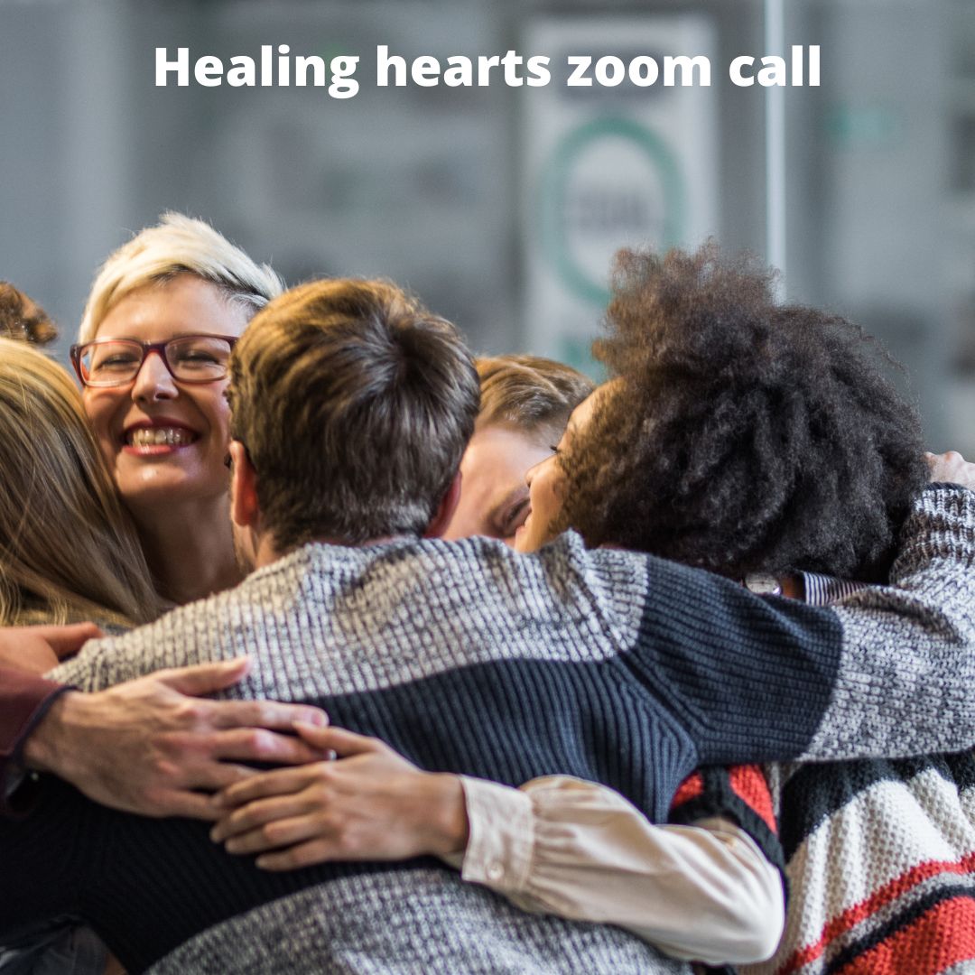 Mums lets connect, I am creating a Healing Hearts Circle call for those mums who want to connect and share our grief and our beloved children (Facebook Post (Square)) (3) Bereaved mums connecting on zoom sharing their pain and struggles with their grief and celebrating their children in spirit